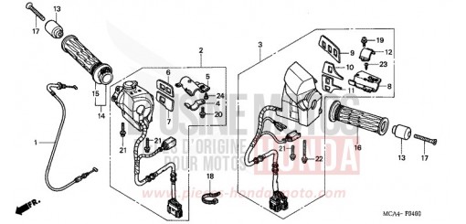 CONTACTEUR DE POIGNEE (GL1800A1/A2/A3) GL1800A3 de 2003